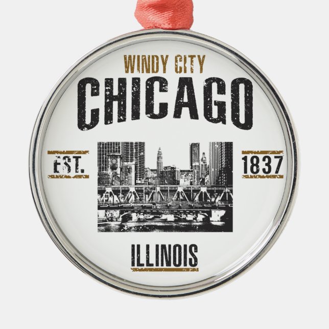 Chicago Julgransprydnad Metall (Framsidan)