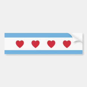 Chicago Kärlek   Bumper Sticker Bildekal