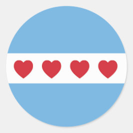 Chicago Kärlek | Sticker | Rund Runt Klistermärke