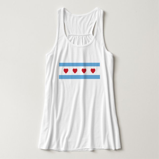 Chicago Kärlek | TANKTOP Linne Med Racerback (Design framsida)
