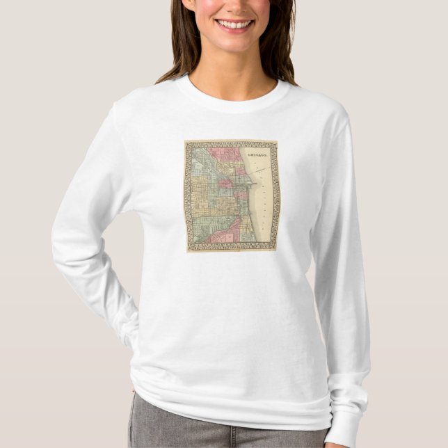 Chicago karta av Mitchell Tee (Framsida)
