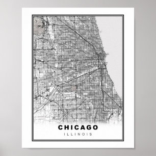 Chicago Karta Poster