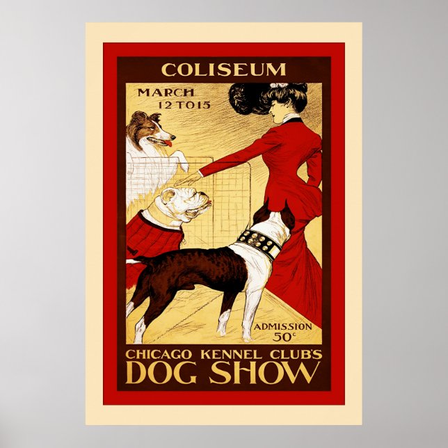 Chicago Kennel Klubb ~ Vintage Hund Show Poster (Framsidan)