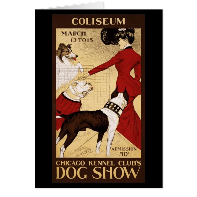 Chicago Kennel Klubbs Hund Show Hälsningskort (Framsidan)