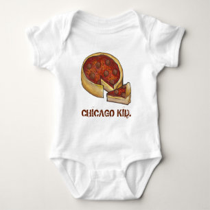 CHICAGO KID Illinois Deep Dish Pepperoni Pizza Tee