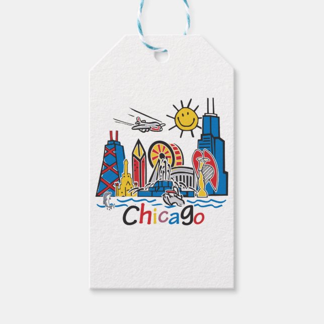 Chicago Kids Skyline Presentetikett (Framsidan)