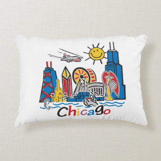 Chicago Kids Skyline Prydnadskudde
