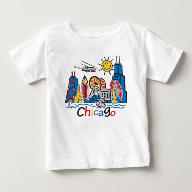 Chicago Kids Skyline T-shirt (Framsida)