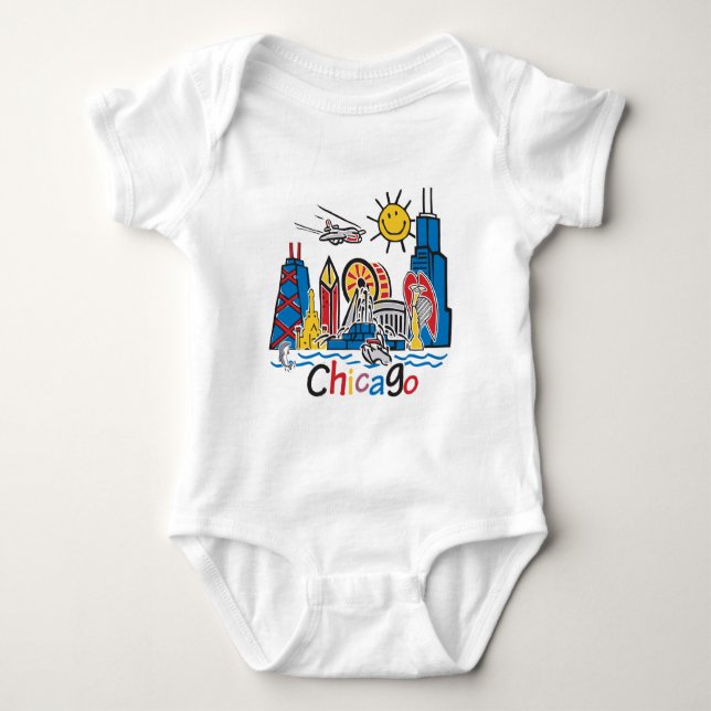 Chicago Kids Skyline Tee (Framsida)