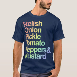 Chicago Kött Älskare Hotdog-ingredienser T Shirt