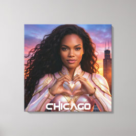 CHICAGO - KVINNLIG HJÄLTE CANVASTRYCK