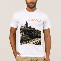 Chicago L 1950 Watercolor Sepia Photograph Tunnelb