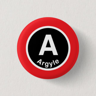 Chicago L Argyle röd linje Knapp