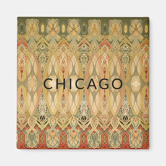 Chicago Lagrar Exchange Trading Room Stencil Magnet (Framsidan)
