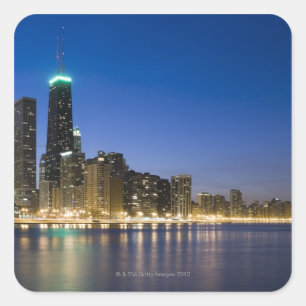 Chicago Lakefront Fyrkantigt Klistermärke