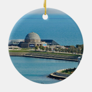 Chicago Lakefront Planetarium Photo Julgransprydnad Keramik
