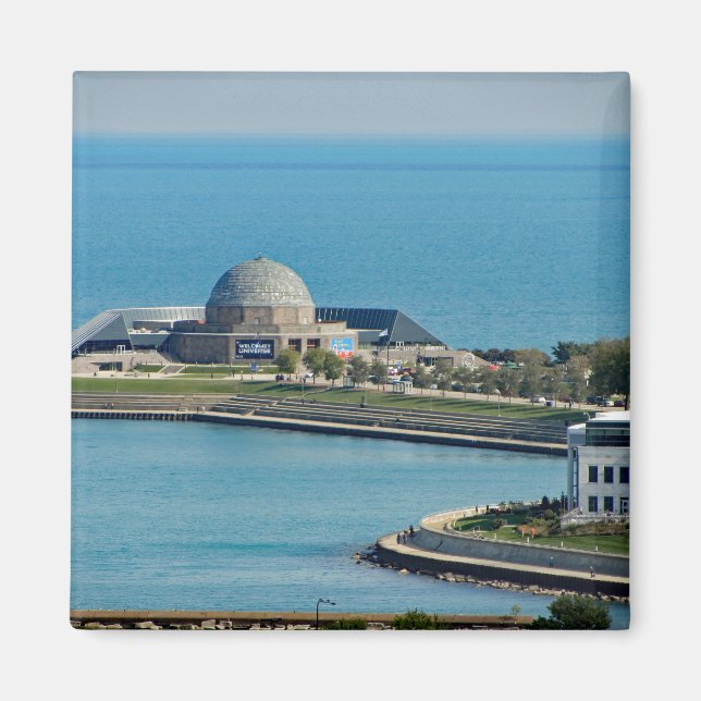 Chicago Lakefront Planetarium Photo Magnet (Framsidan)