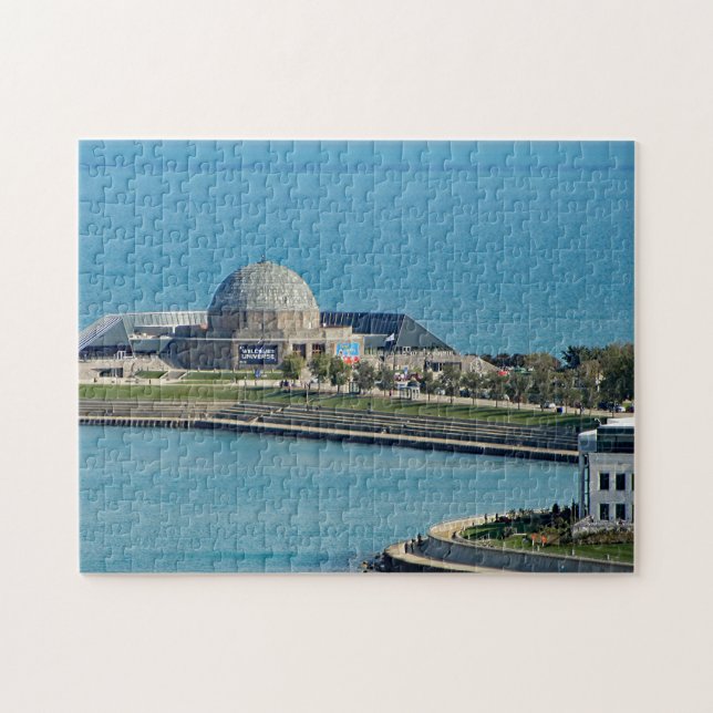 Chicago Lakefront Planetarium Photo Pussel (Horisontell)