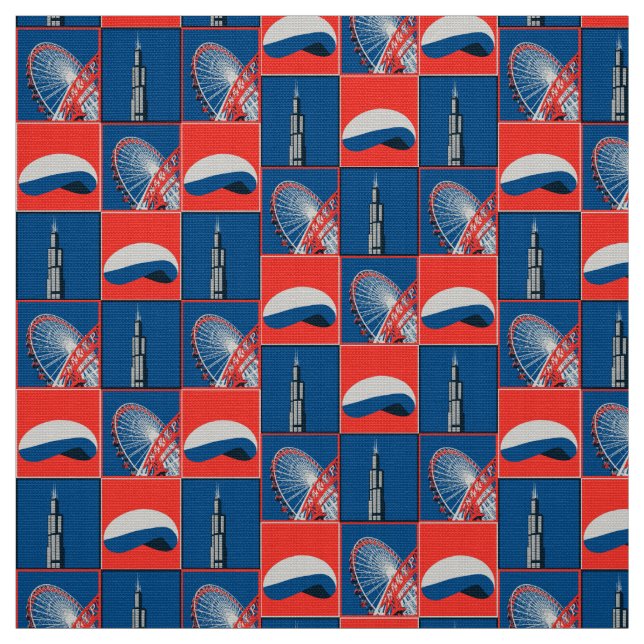 Chicago Landmarks Tyg (Provkarta)