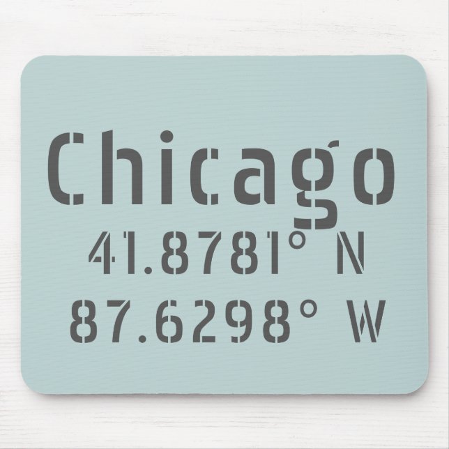 Chicago Latitude Longitud Musmatta (Framsidan)