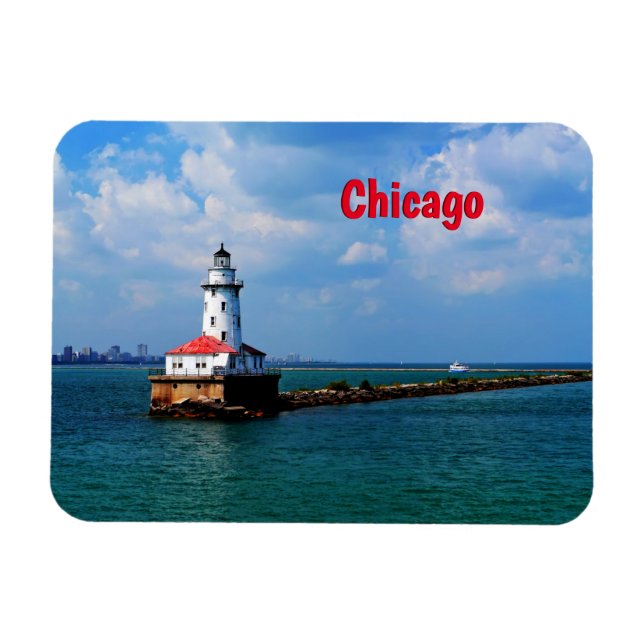 Chicago Lighthouse Magnet (Horisontell)