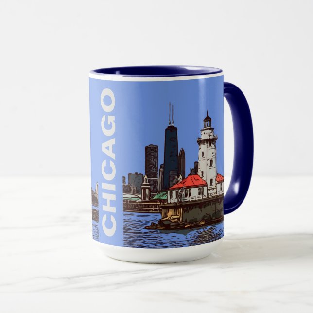 CHICAGO LIGHTHOUSE MUGG (Framsida höger)