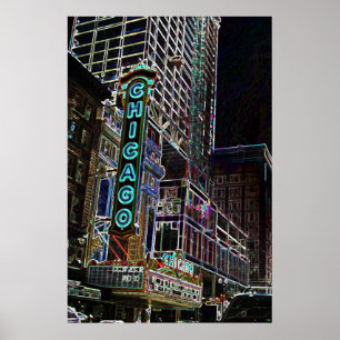 Chicago ljus poster