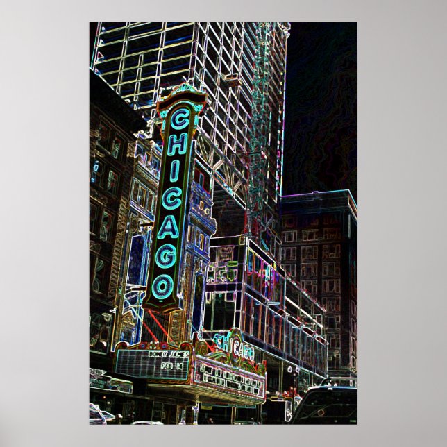 Chicago Ljus Poster (Framsidan)