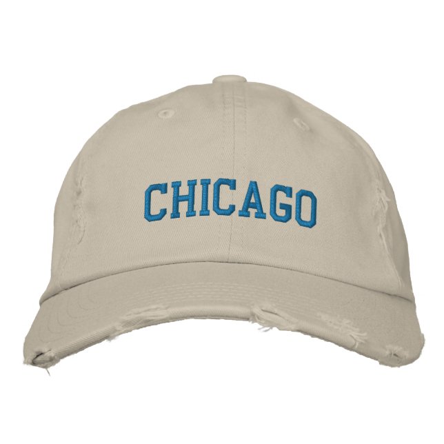 Chicago Logotyp EmbroiTED Hat Broderad Keps (Framsida)