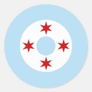 Chicago Luft Force (Fighter Vinge) Roundel Runt Klistermärke