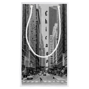 Chicago Madison Street Gråscale Small Gift Bag