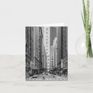 Chicago Madison Street Grayscale Card Kort