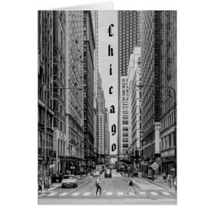 Chicago Madison Street Grayscale Card OBS Kort