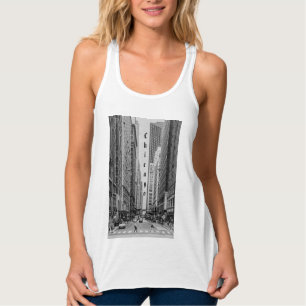 Chicago Madison Street Grayscale Tanktop Linne Med Racerback