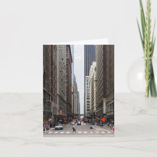 Chicago Madison Street Greeting Card Kort (Framsida)