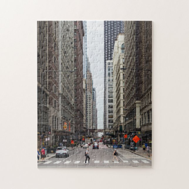 Chicago Madison Street Jigszle Puzzle Pussel (Vertikal)