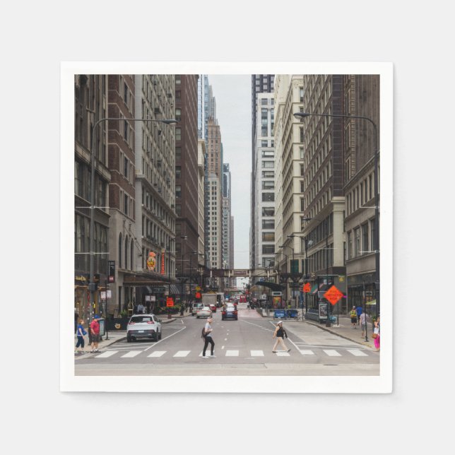Chicago Madison Street Papper Napkins Pappersservett (Framsidan)