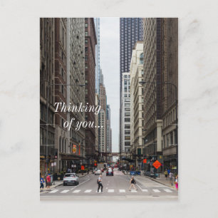 Chicago Madison Street Thinking of You Postcard Vykort