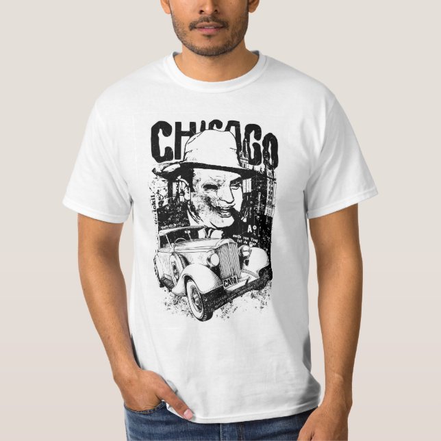 Chicago Mafia Vintage T Shirt (Framsida)