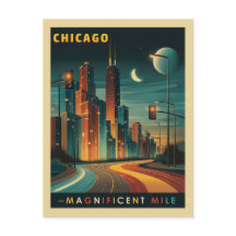 Chicago Magnificent Mile Antik och Vintage
