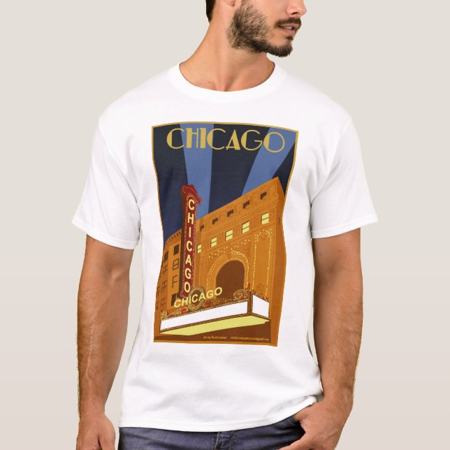Chicago Manar Chicago Theater T-shirt (Framsida)