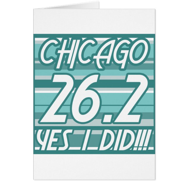 Chicago maraton hälsningskort (Framsidan)