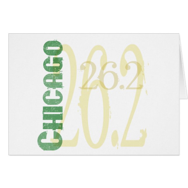 Chicago maraton hälsningskort (Framsidan Horizontal)