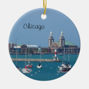 Chicago marinpir julgransprydnad keramik