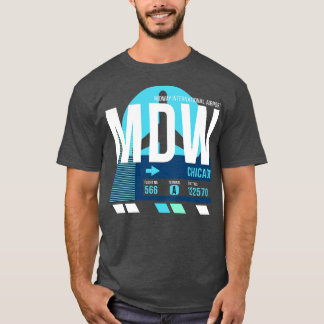 Chicago MDW Airport Code Baggage Märkre Midway T Shirt
