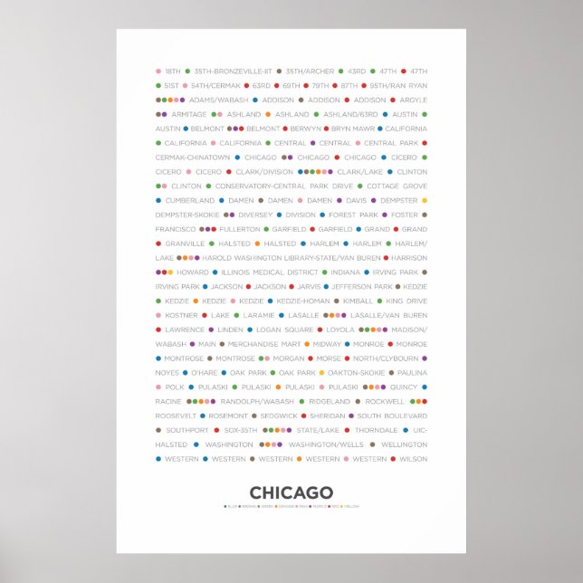 Chicago - MetroDots Poster (Framsidan)