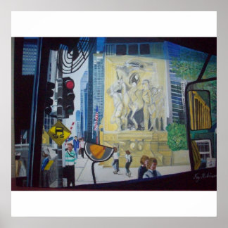 Chicago Michigan Ave. Bridge Poster