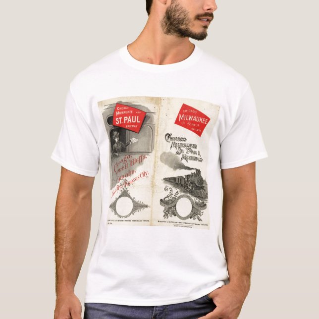 Chicago Milwaukee och St Paul järnväg T Shirt (Framsida)