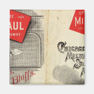 Chicago Milwaukee och St Paul Railway Magnet