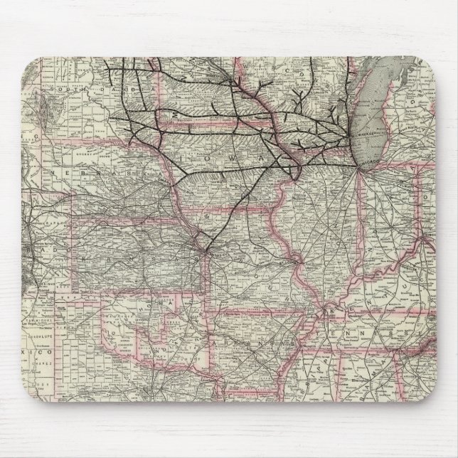 Chicago Milwaukee och St Paul Ry och anslutningar Musmatta (Framsidan)